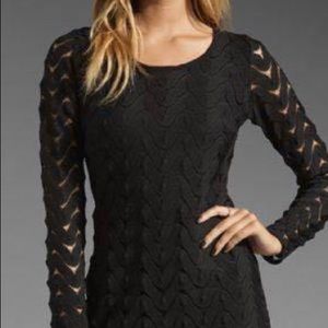 Free People Wild Thing Black Cut Out Crochet Dress Size M